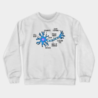 Hand Drawn Neuron Diagram Crewneck Sweatshirt